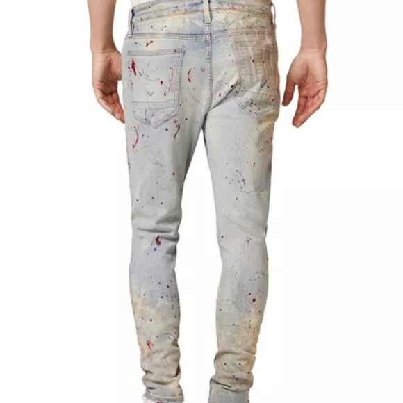 Hudson Zack Sprayed Gray Paint Splatter Skinny Jeans Men's Size 40 NWT NEW - Picture 12 of 12